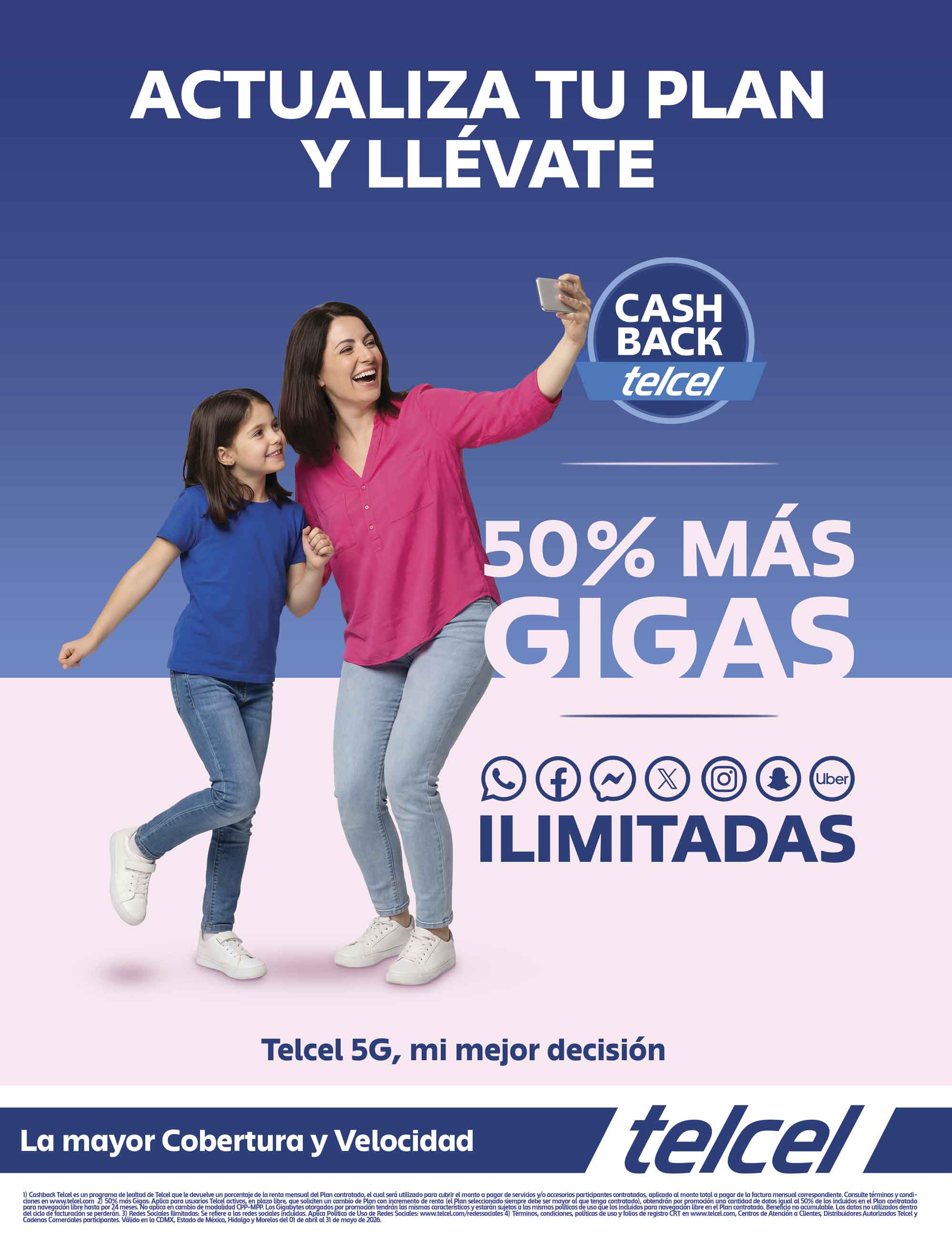 Ofertas Telcel abril 2026 - planes y equipos Recall (móvil)